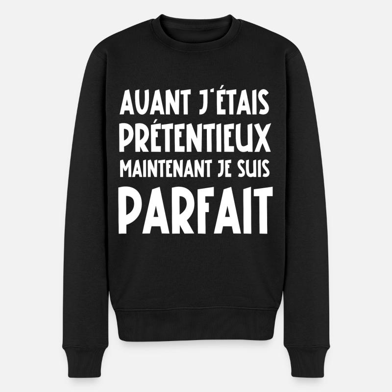 avant j'étais prétentieux - Pull Premium bio Homme - noir