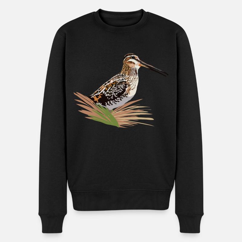 Doppelschnepfe - Männer Premium Bio Pullover - Schwarz