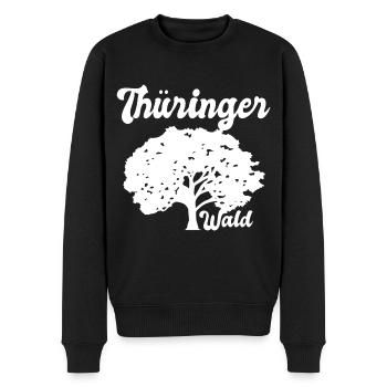 Thüringer Wald Thüringen Heimat Erfurt Wandern - Männer Premium Bio Pullover - Schwarz - Vorne - Nico (187cm)