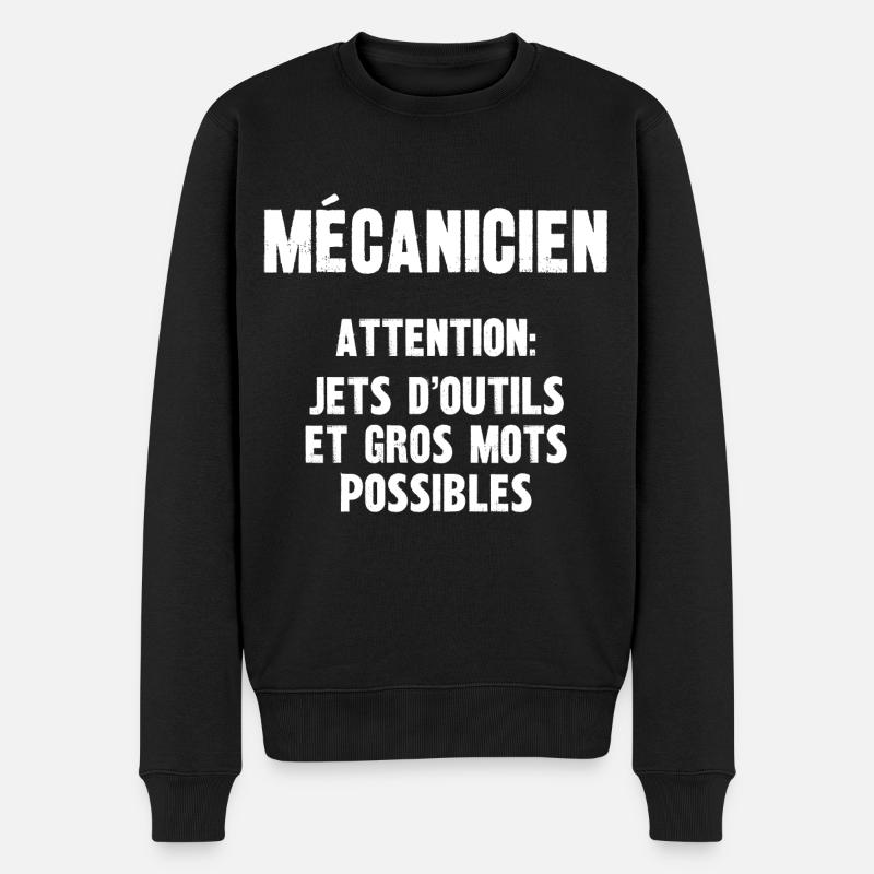 mécanicien - Pull Premium bio Homme - noir