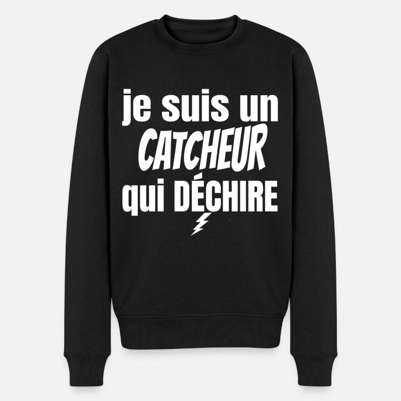 catcheur qui déchire - Pull Premium bio Homme - noir