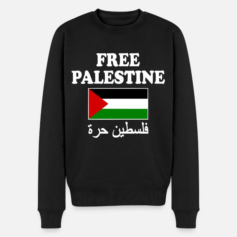 Free palestine - Pull Premium bio Homme - noir