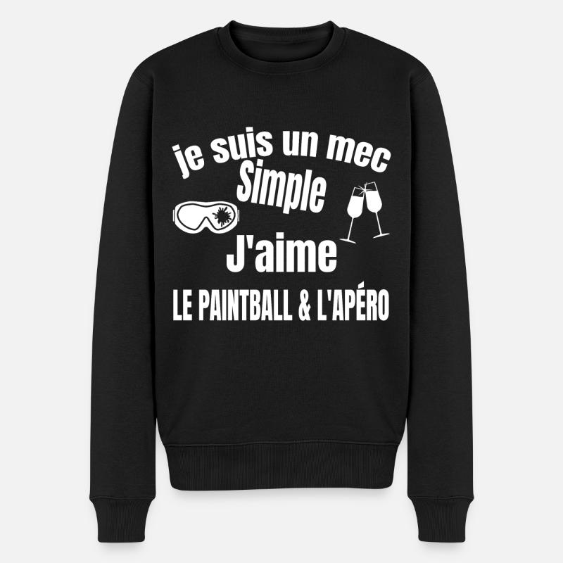 paintball et apéro - Pull Premium bio Homme - noir