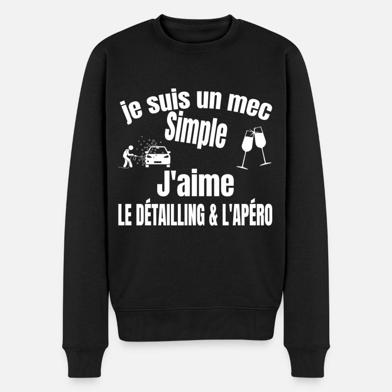 détailling et apéro - Pull Premium bio Homme - noir