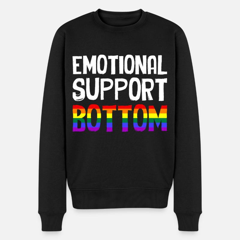 Emotional Support Bottom - Männer Premium Bio Pullover - Schwarz