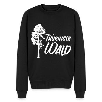 Thüringer Wald Thüringen Heimat Erfurt Wandern - Männer Premium Bio Pullover - Schwarz - Vorne - Nico (187cm)
