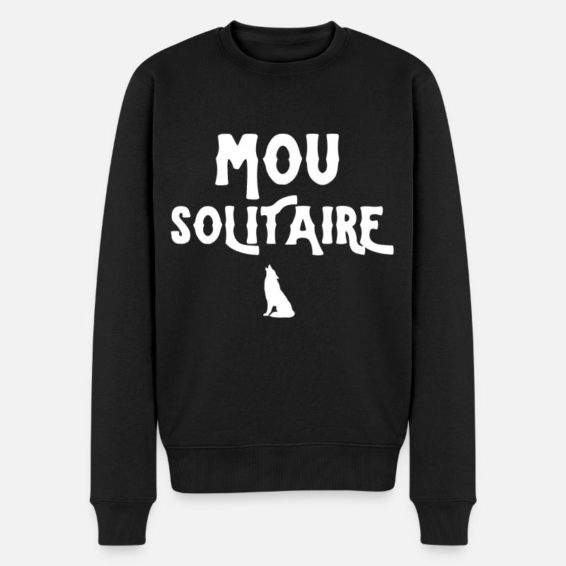 mou solitaire - Pull Premium bio Homme - noir