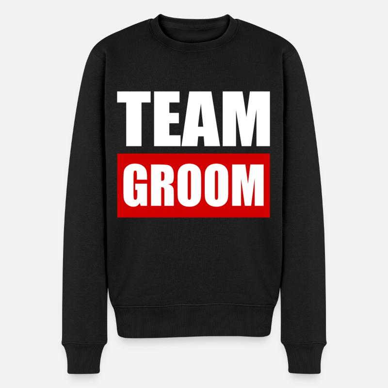 Team groom - Männer Premium Bio Pullover - Schwarz