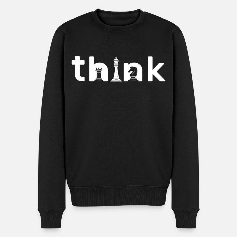 joueur d’échecs d’échiquier de checkmate - Pull Premium bio Homme - noir