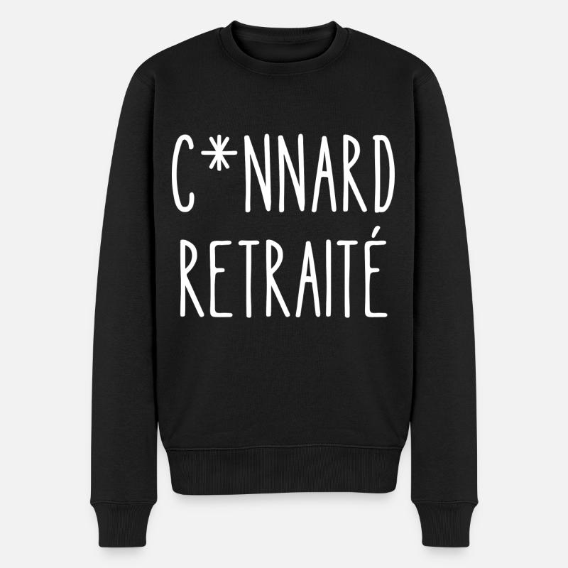 connard retraité - Pull Premium bio Homme - noir