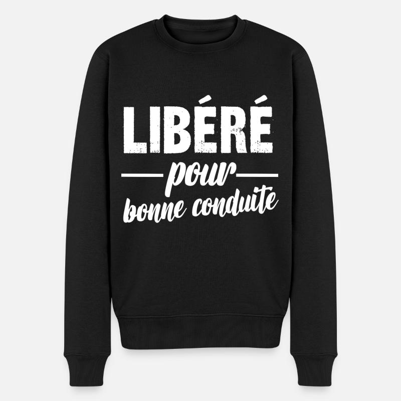 libéré pour bonne conduite - Pull Premium bio Homme - noir