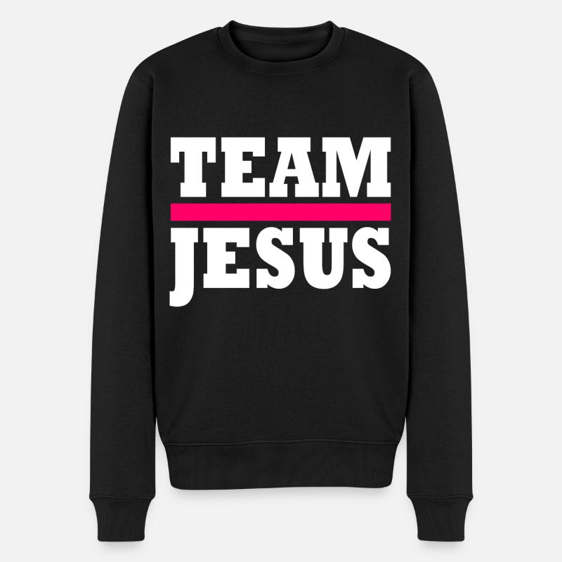 Team jesus - Pull Premium bio Homme - noir