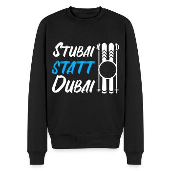 Stubaital statt Dubai Österreich Alpen Ski Tirol - Männer Premium Bio Pullover - Schwarz - Vorne - Nico (187cm)
