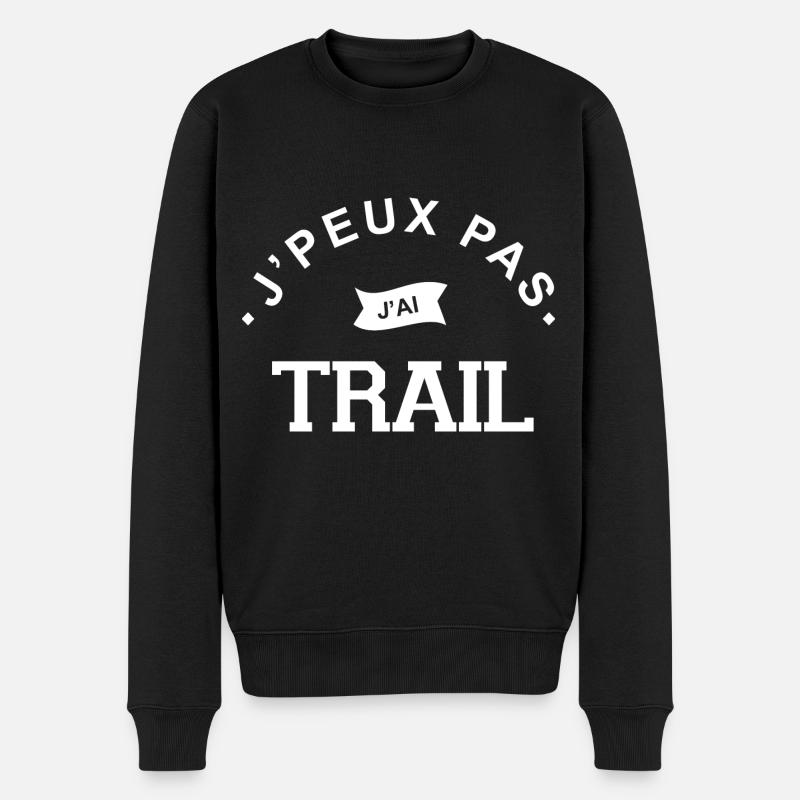 j'peux pas j' ai trail cadeau sport trail running - Pull Premium bio Homme - noir