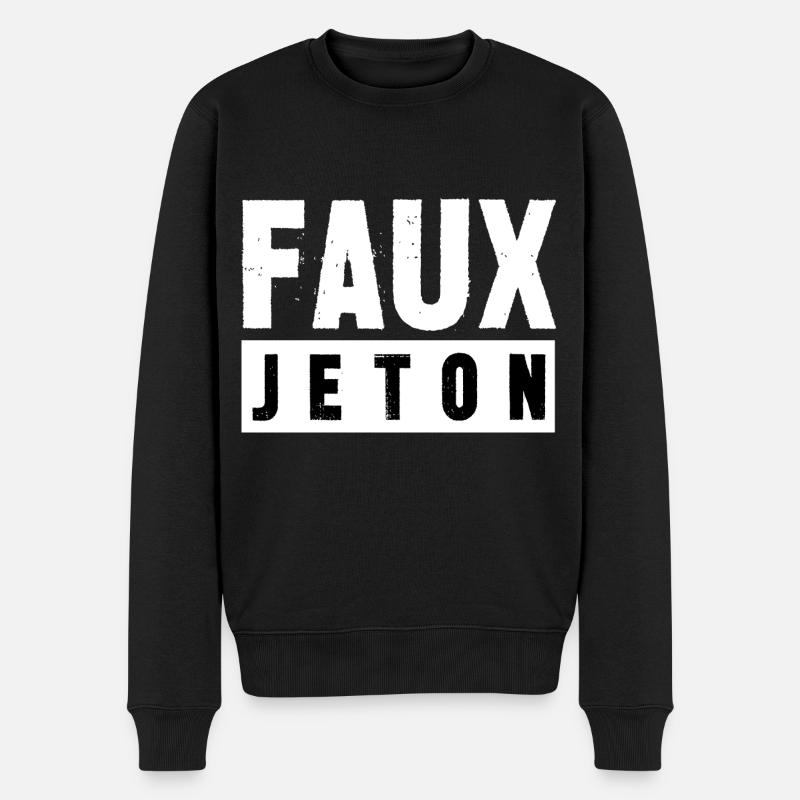 faux jeton - Pull Premium bio Homme - noir