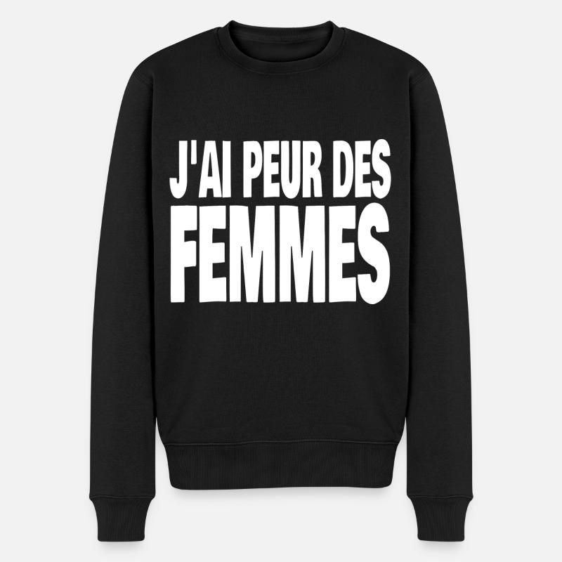 j'ai peur des femmes - Pull Premium bio Homme - noir