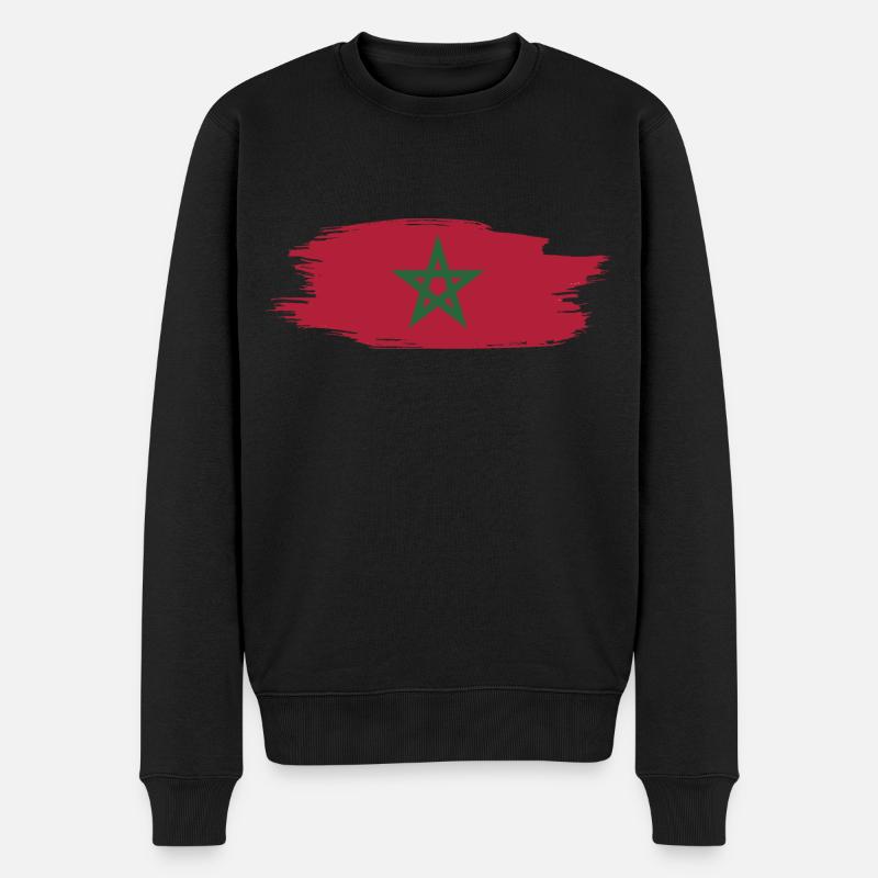 Marokko - Männer Premium Bio Pullover - Schwarz