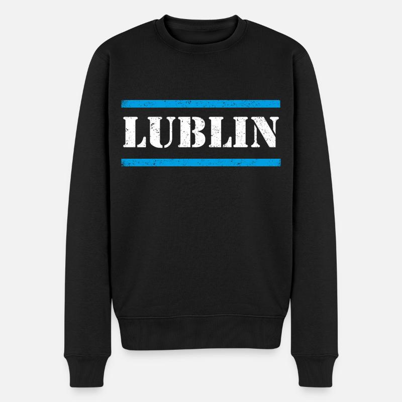 Lublin - Männer Premium Bio Pullover - Schwarz