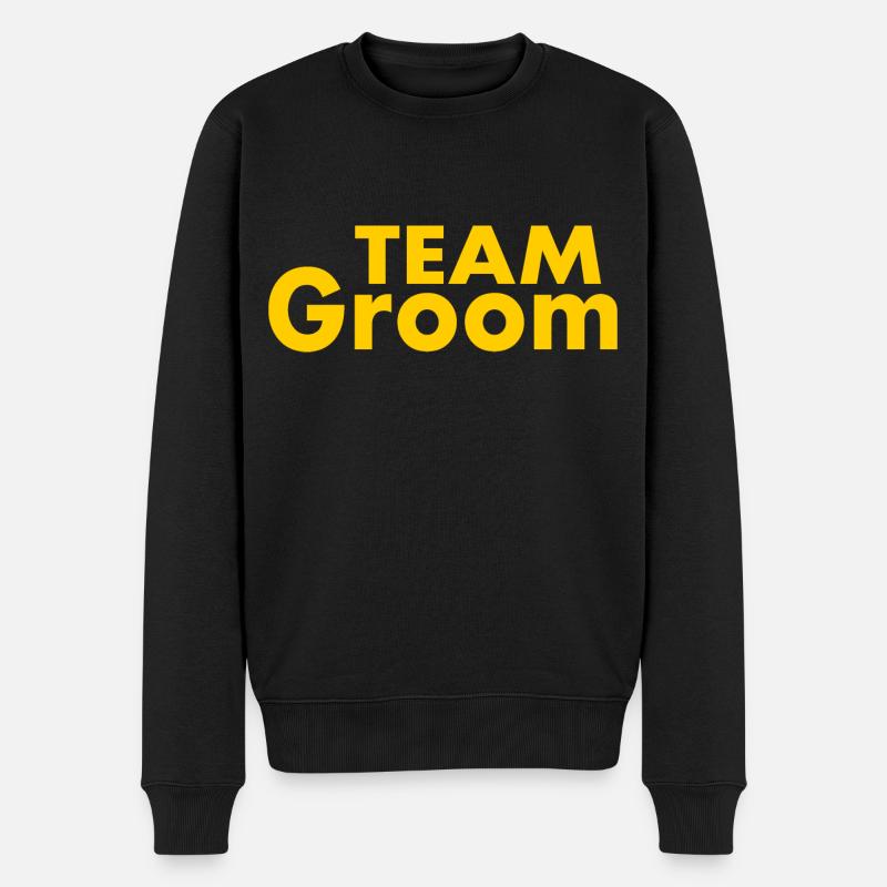 Team groom - Männer Premium Bio Pullover - Schwarz