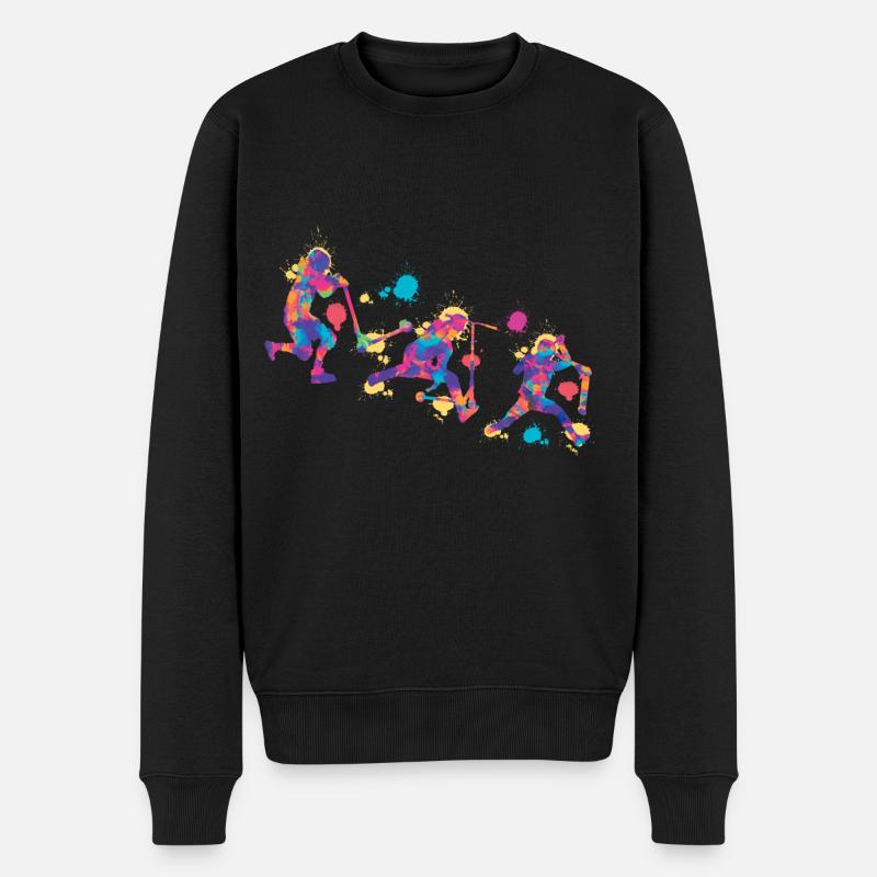 Scooter colorful - Männer Premium Bio Pullover - Schwarz
