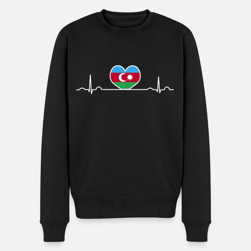 Aserbaidschan - Männer Premium Bio Pullover - Schwarz