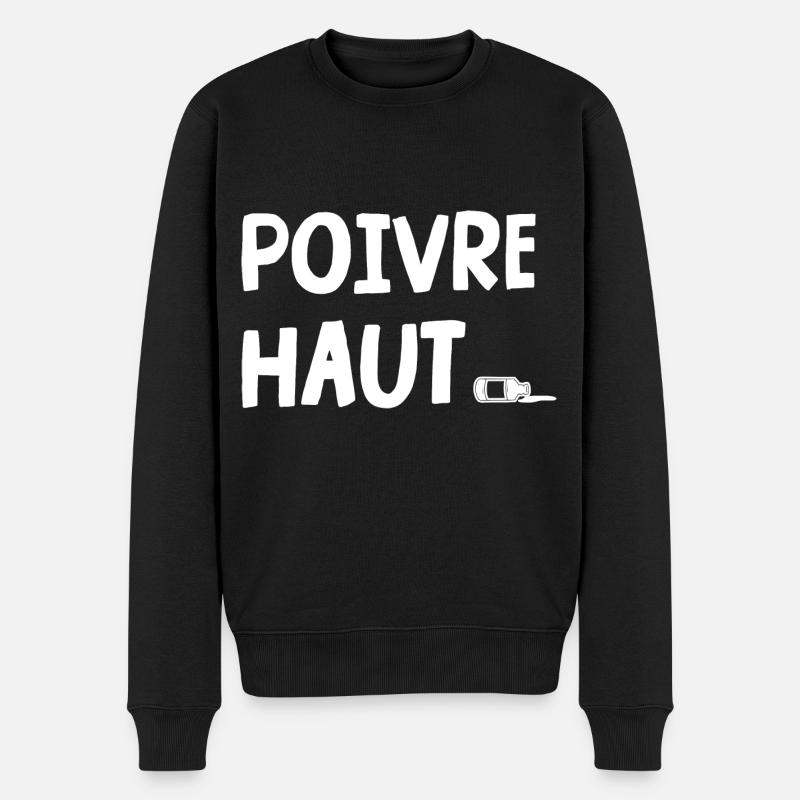 poivre haut - Pull Premium bio Homme - noir