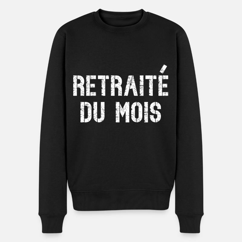 retraité du mois - Pull Premium bio Homme - noir
