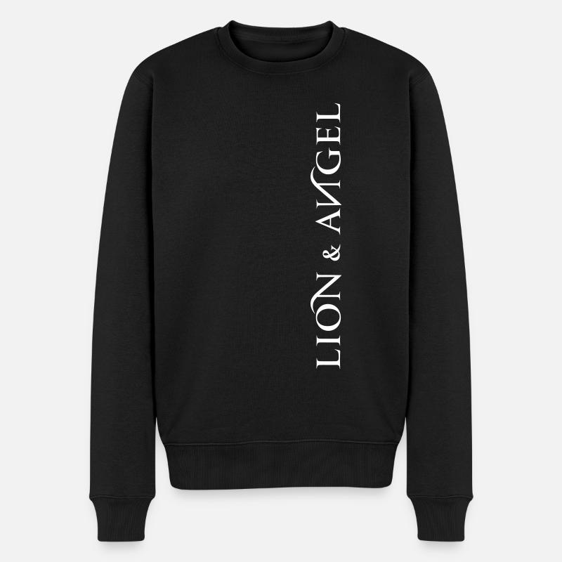 Lion & Angel - Männer Premium Bio Pullover - Schwarz