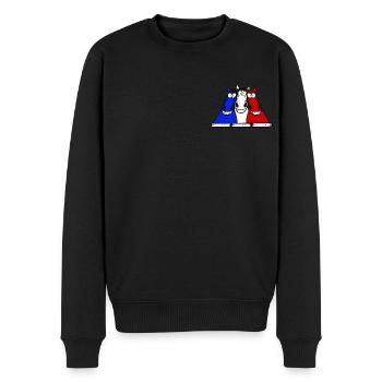Bleu Blanc Rouge Chevaux - Pull Premium bio Homme - noir - Devant - Nico (187cm)