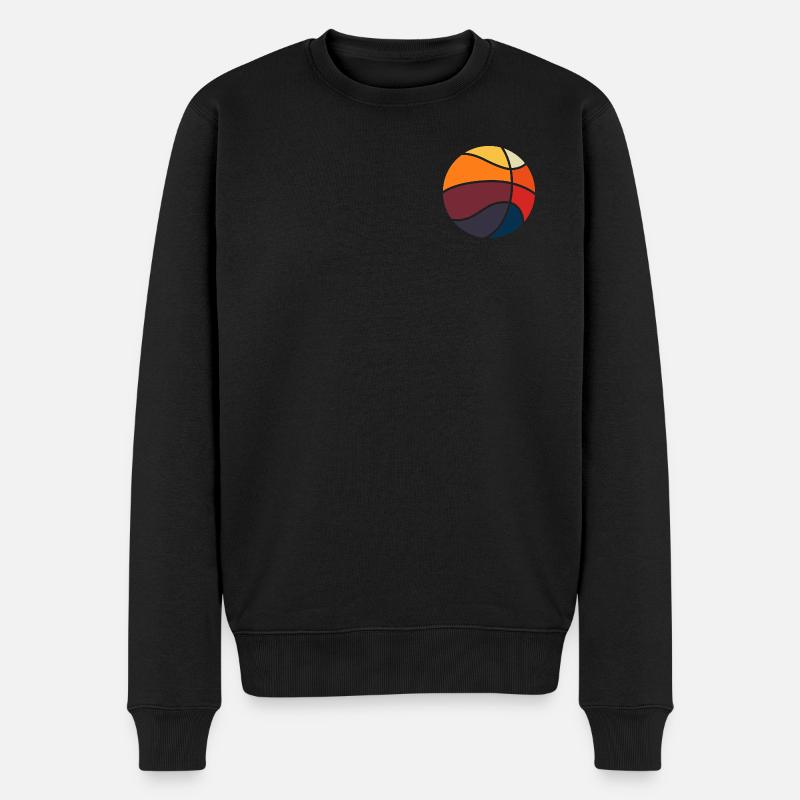 Buntes abstraktes Energiedesign - Männer Premium Bio Pullover - Schwarz