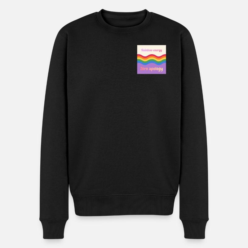 Regenbogenenergie - Männer Premium Bio Pullover - Schwarz