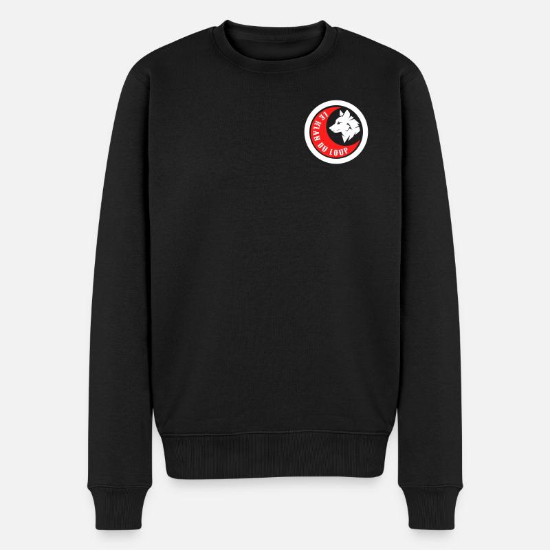 Loup Rouge & Blanc - Pull Premium bio Homme - noir