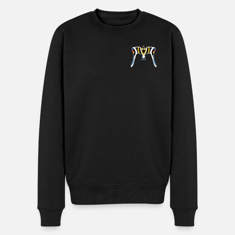 Manta Neon Schwarz Gelb - Männer Premium Bio Pullover - Schwarz