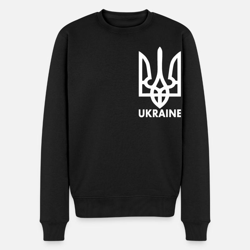 Ukraine - Männer Premium Bio Pullover - Schwarz