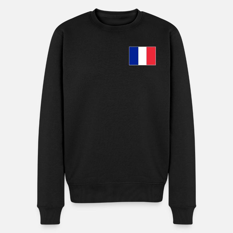 Drapeau de la France - Pull Premium bio Homme - noir