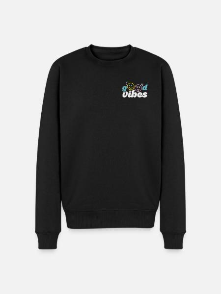 good_vibes - Pull Premium bio Homme - noir