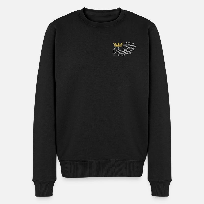 City Queen - Männer Premium Bio Pullover - Schwarz