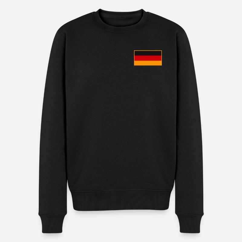 Deutsche Flagge in Vintage Design - Männer Premium Bio Pullover - Schwarz