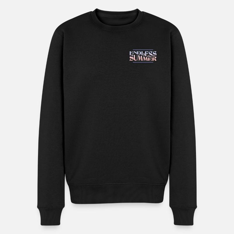 Endless Summer – Retro Sommer-Vibes - Männer Premium Bio Pullover - Schwarz