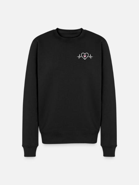 Heart + Rosé Wine – Passion Rosé - Men's Premium Organic Jumper - black