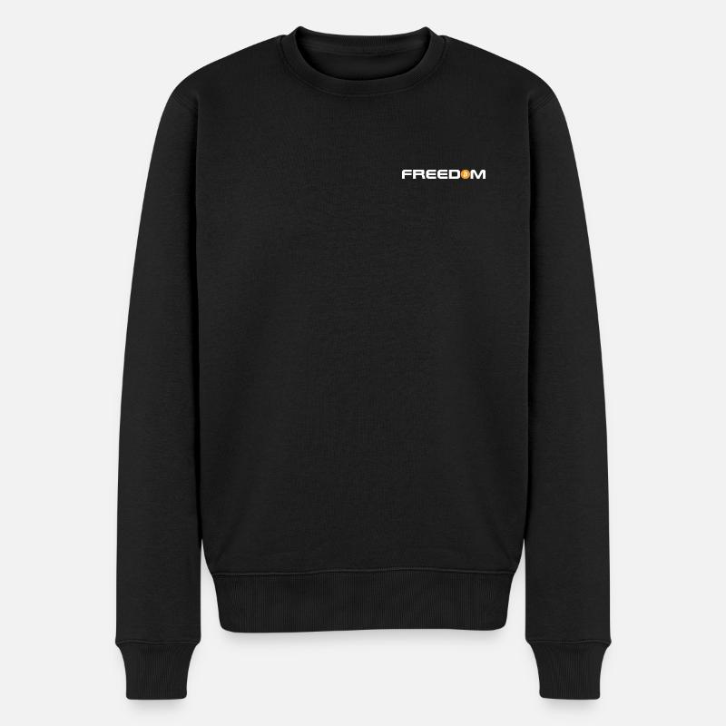 Bitcoin - Freedom - Männer Premium Bio Pullover - Schwarz