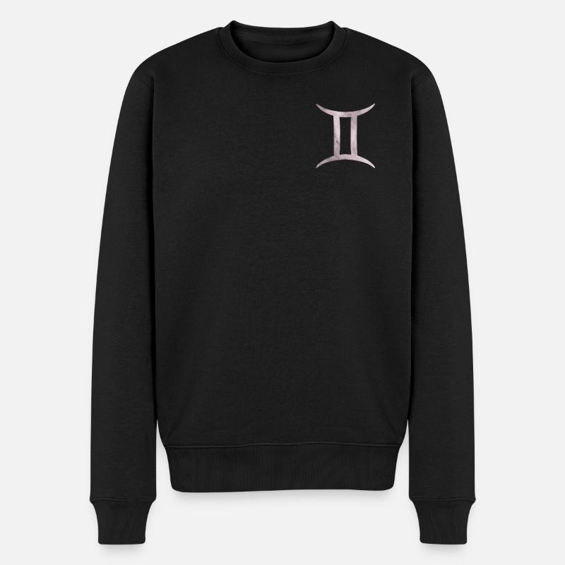 Signe du zodiaque des Gémeaux - Pull Premium bio Homme - noir