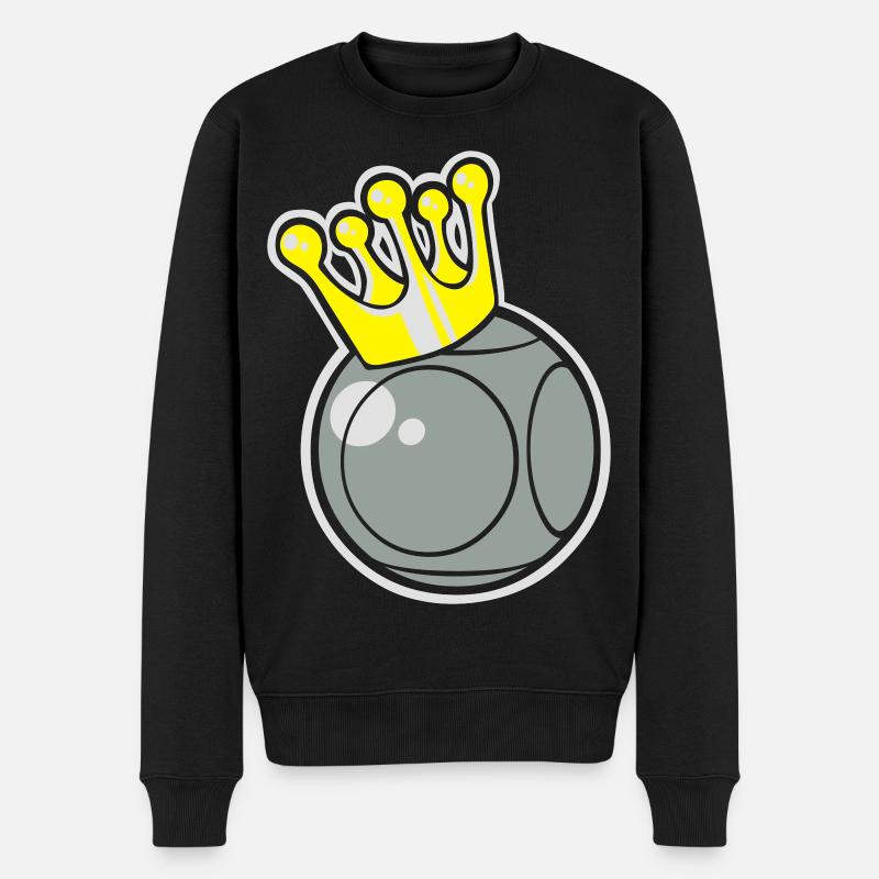 roi pétanque logo flex - Pull Premium bio Homme - noir