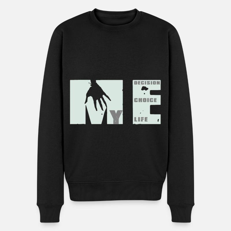 MEvolution: Choice, Decision, Life - Men's Premium Organic Jumper - black