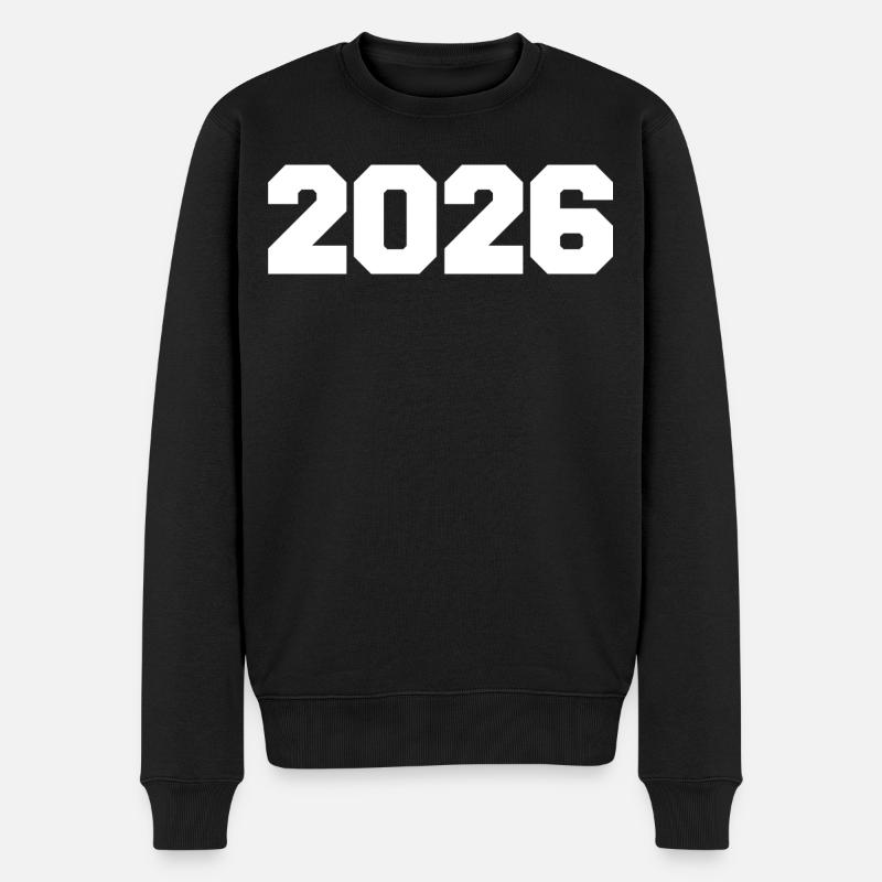 2026 - Männer Premium Bio Pullover - Schwarz