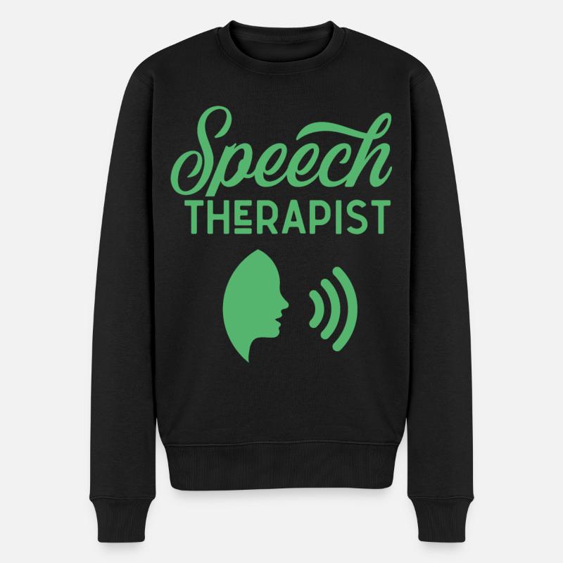 Logopäde Logopädin Logopädie Sprachtherapie - Männer Premium Bio Pullover - Schwarz