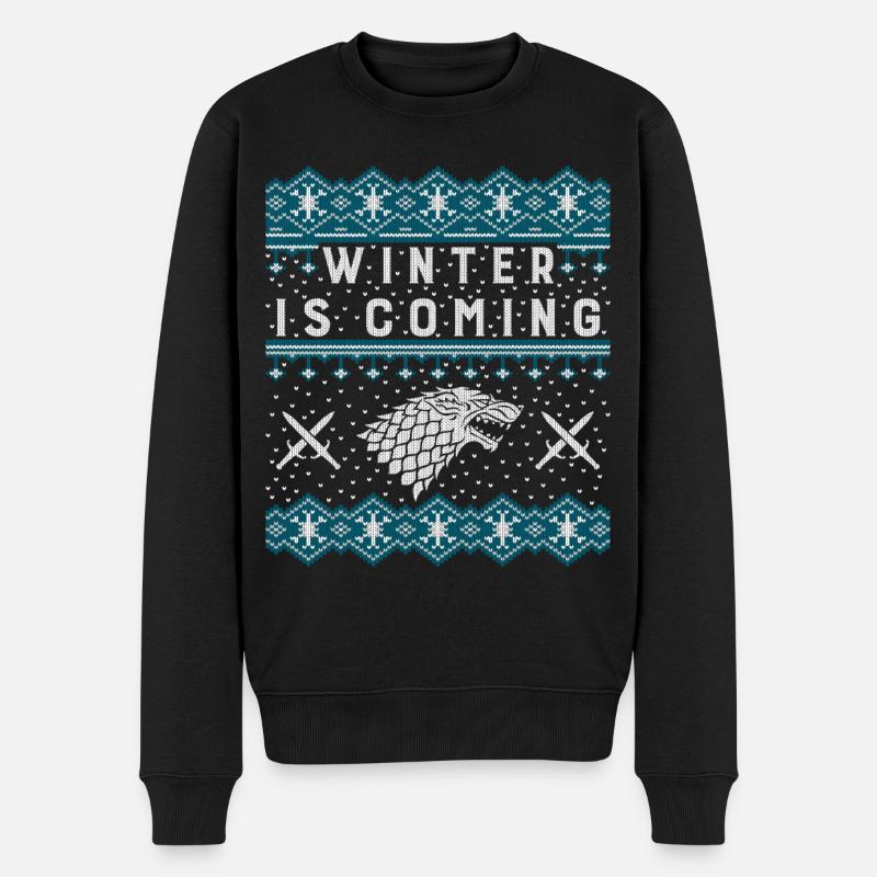 Game Of Thrones Winter Is Coming - Männer Premium Bio Pullover - Schwarz