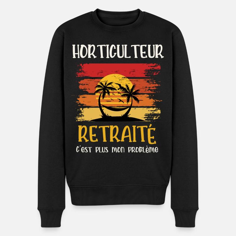 horticulteur retraité - Pull Premium bio Homme - noir