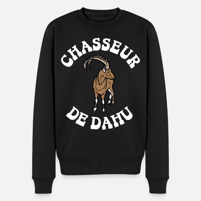 chasseur de dahu - Pull Premium bio Homme - noir