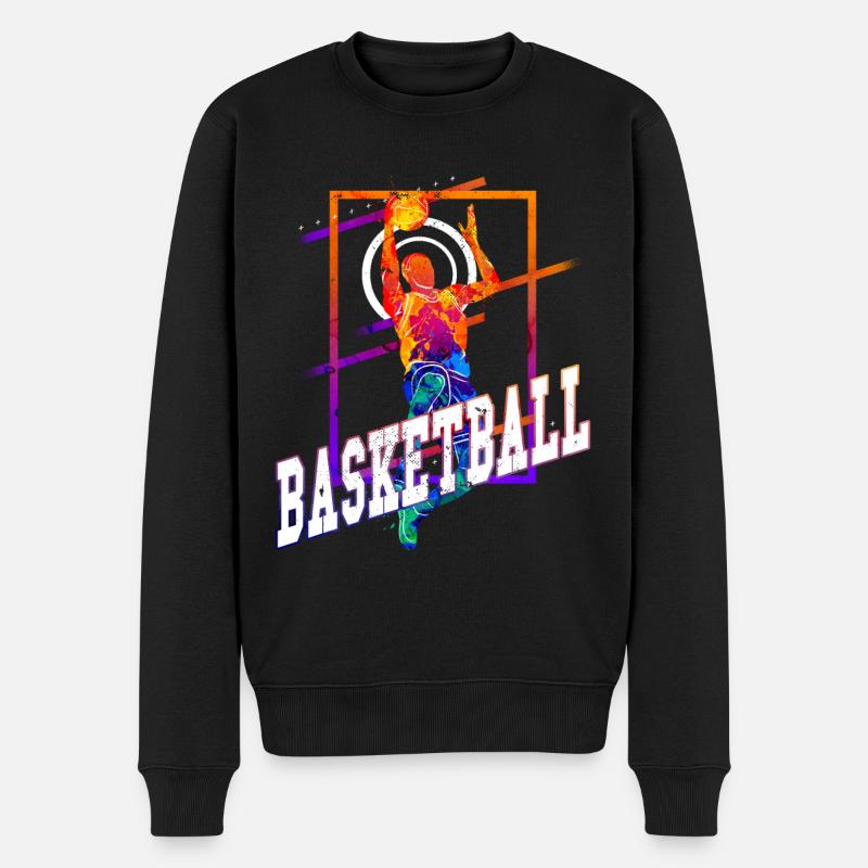 Basketteur Basketteur Vintage Coloré - Pull Premium bio Homme - noir